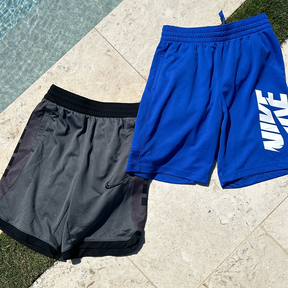 Two pairs of Nike dri-fit shorts for boys